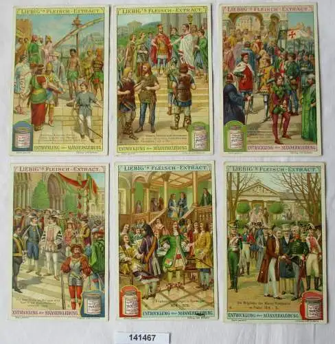 Liebigbilder Serie Nr. 708 Entwicklung der Männerkleidung 1907 (6/141467)