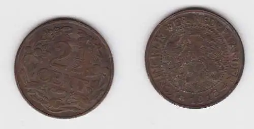 2 1/2 Cent Kupfer Münze Niederlande 1918 ss (135916)