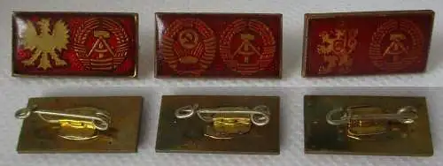 3x DDR Freundschaftsabzeichen Polen, Tschechien, UdSSR Sowjetunion (129542)