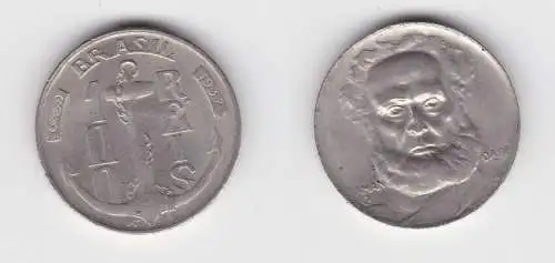 100 Reis Kupfer Nickel Münze Brasilien 1937 Taman Dare, Anker (135661)