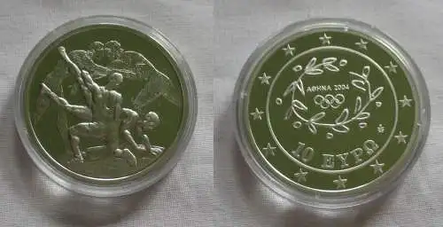 10 Euro Silber Münze Griechenland Olympiade Ringen 2004 PP (145728)