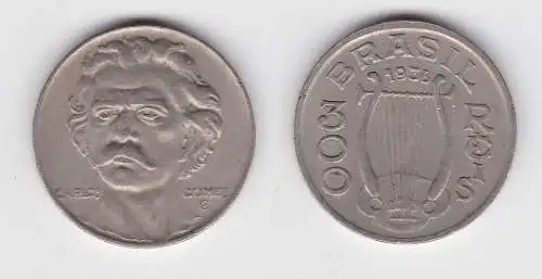 300 Reis Kupfer Nickel Münze Brasilien 1936 Carlos Gomes (132935)