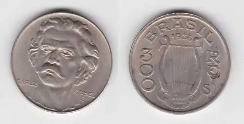 300 Reis Kupfer Nickel Münze Brasilien 1936 Carlos Gomes (139401)