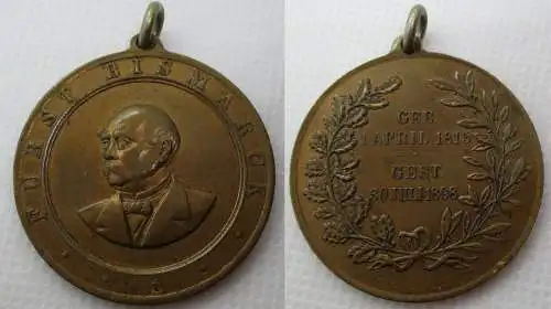 Bronze Medaille Fürst Bismarck geb.1.4.1815 gest.30.7.1898 (113077)