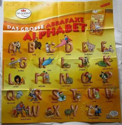 Mosaik Nr. 379 Beilage Dr.-Quendt-Poster - Das grosse Abrafaxe Alphabet (103992)