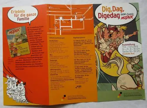 Broschüre Dig, Dag, Digedag DDR-Comic Mosaik Ausstellung Leipzig 2012 (107095)