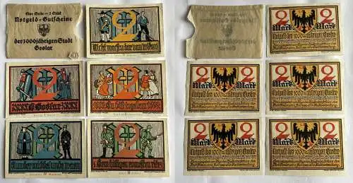 5 Banknoten Notgeld Tausendjahrfeier Goslar 1922 mit Originalhülle (146593)