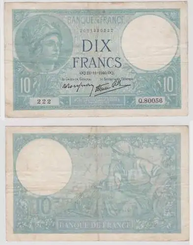 10 Franc Banknote Frankreich 21.11.1940 Pick 84 (149063)
