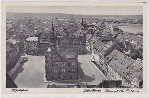 61584 Ak 700 Jahrfeier der Stadt Pirna an der Elbe, Rathaus 20.-28. Mai 1933