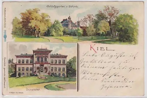 901723 AK Kiel - Schloßgarten und Schloß, Universität