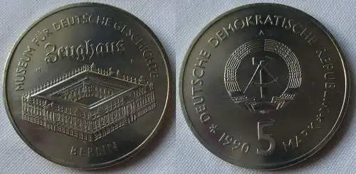 DDR Gedenk Münze 5 Mark Berlin Zeughaus 1990 Stempelglanz (156962)