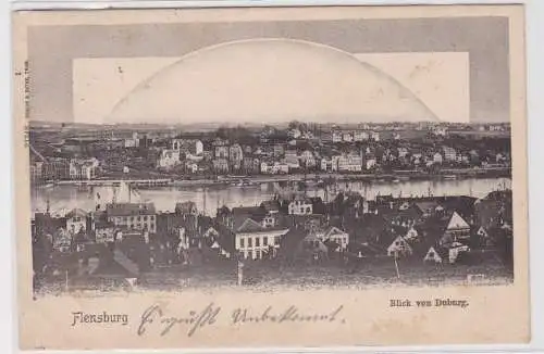 901589 AK Flensburg - Blick von Duburg 1904