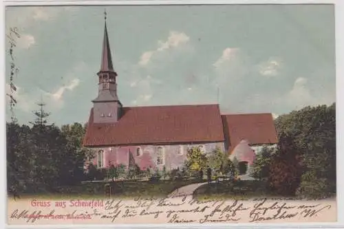 901591 AK Gruss aus Schenefeld - Kirche 1904