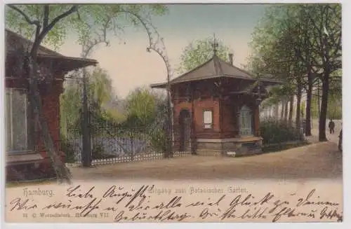 901594 AK Hamburg - Eingang zum Botanischen Garten 1904