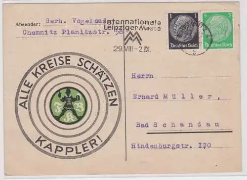 66764 Reklame Ak Chemnitz "Alle Kreis schätzen Kappler!" 1937