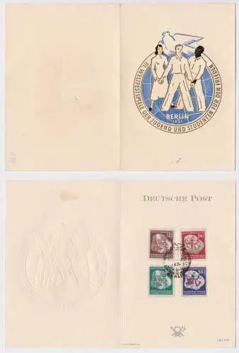 96146 DDR Klapp Karte 3.Weltfestspiele der Jugend und Studenten Berlin 1951