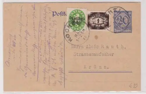 49197 Deutsches Reich Ganzsachen Postkarte DP2 Kochel 1922