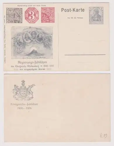 900123 DR Ganzsachen Postkarte PP20/C10/04 Württemberg Regierungsjubiläum 1906