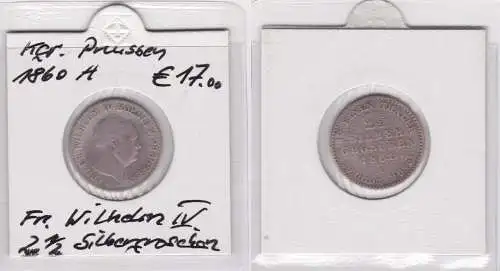 2 1/2 Silbergroschen Münze Preussen 1860 A ss (145758)