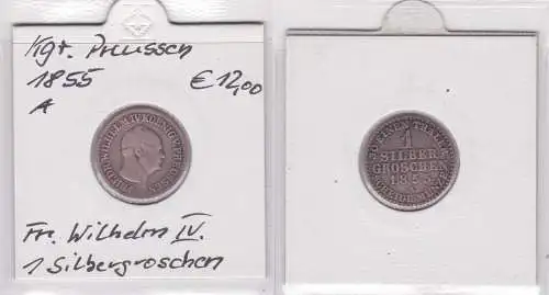 1 Silbergroschen Münze Preussen 1855 A ss (147434)