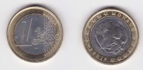 1 Euro Bi-Metall Münze Monaco 2001 Fürst Rainier III. und Prinz Albert (135805)