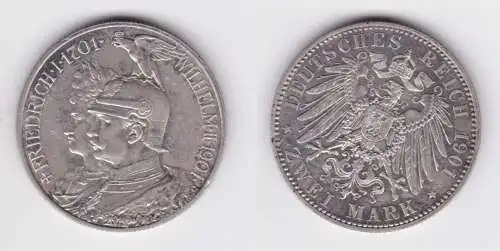 2 Mark Silbermünze Preussen 200 Jahre Königreich 1901 Jäger 105  (131769)