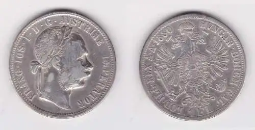 1 Gulden Silber Münze Österreich 1880 ss (136673)