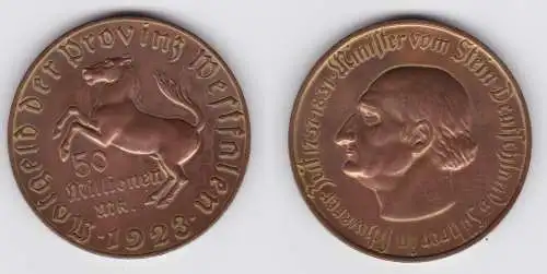 50 Millionen Mark Notgeld der Provinz Westfalen 1923 Jäger N 23b vz/vz+ (156355)