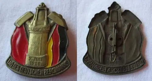 Seltenes DDR Blech Abzeichen Tag des deutschen Bergmanns 3. Juli 1955 (149264)