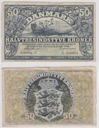 50 Kronen Banknote Dänemark 1942 Pick 32 (154447)