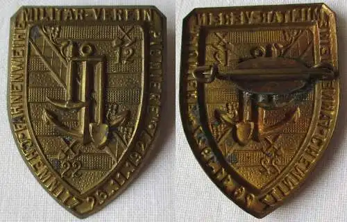 Seltenes Abzeichen Fahnenweihr Militärverein Pioniere Chemnitz 1927 (148346)