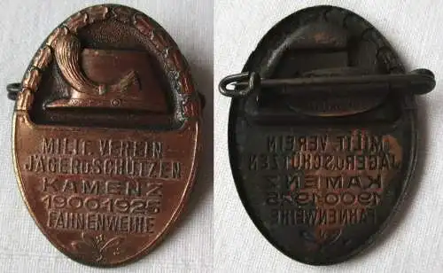 Rares Abzeichen Fahnenweihe Militärverein Jäger & Schützen Kamenz 1925 (105807)