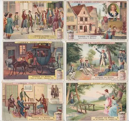Liebigbilder Serie 768 "Friedrich von Schiller" komplett 1910 (108974)