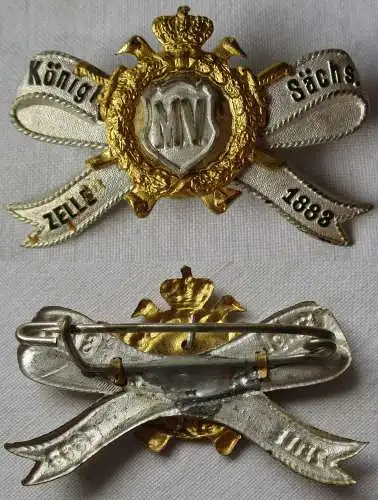 Seltenes Abzeichen Kgl.sächsischer Militärverein Zelle 1883 (148236)