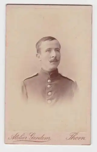 68605 Kabinett Foto Soldat Thorn Regiment Nr.6 um 1910
