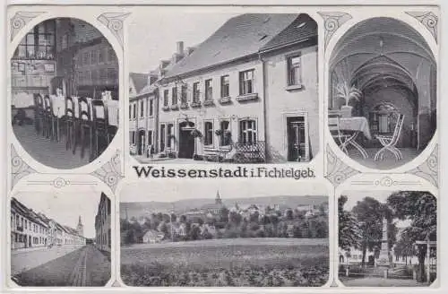 99371 Ak Weissenstadt Gasthof "Zum goldenen Löwen" 1923