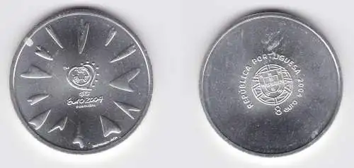 8 Euro Silbermünze 2004 Stempelglanz Portugal Fifa Fußball WM Herzen (112707)