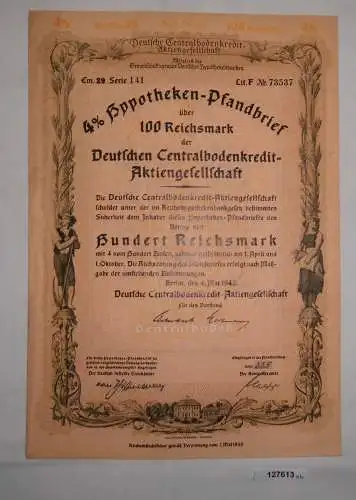 100 Reichsmark Deutsche Centralbodenkredit AG Berlin 1942 (127613)