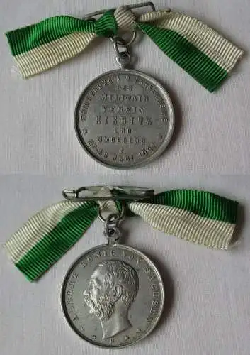 Medaille Fahnenweihe Militär Verein Kiebitz und Umgegend 1897 (136915)