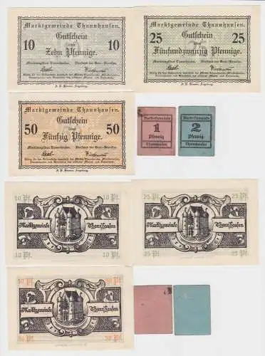5 Banknoten Notgeld Marktgemeinde Thannhausen ohne Jahr (140072)