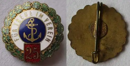 Emailliertes Abzeichen 25 Jahre für treue im Verein Marineverein um 1920(147293)
