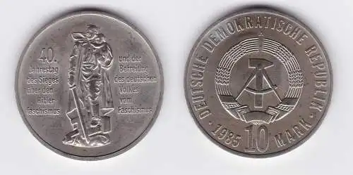 DDR Gedenk Münze 10 Mark 40.Jahre Kriegsende 1985 (122918)