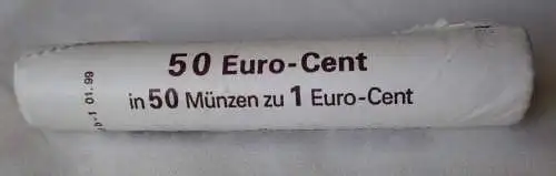 Deutschland BRD 1 Euro-Cent Rolle mit 50 x 1 Cent Euromünzen Berlin A (111885)