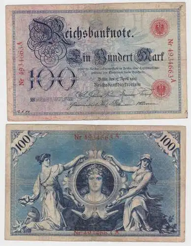 100 Mark Reichsbanknote 17.4.1903 Rosenberg 20 (140005)