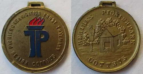 DDR Medaille Bezirks-Pionierpark Cottbus Ernst Thälmann Pioniere JP (145312)