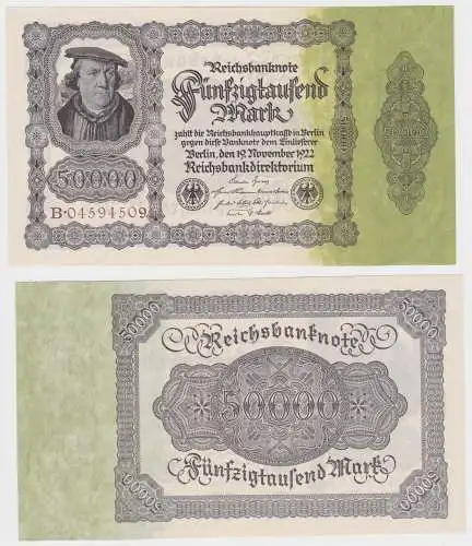 50000 Mark Banknote Inflation Berlin 19.11.1922 Rosenberg Nr. 79a (128509)