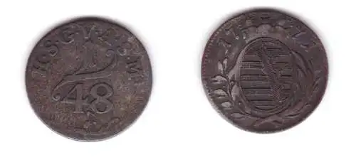 1/48 Taler Silber Münze Sachsen Gotha Altenburg 1771 (131878)