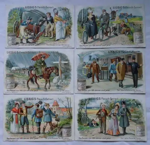 Liebigbilder Serie Nr. 607, Das Reisen vor 100 Jahren und jetzt., 1904 (122816)