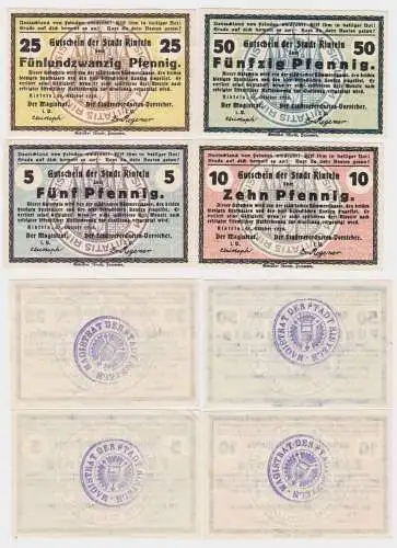 5,10,25,50 Pfennig Banknoten Notgeld Stadt Rinteln a.W. 25.Oktober 1918 (122228)