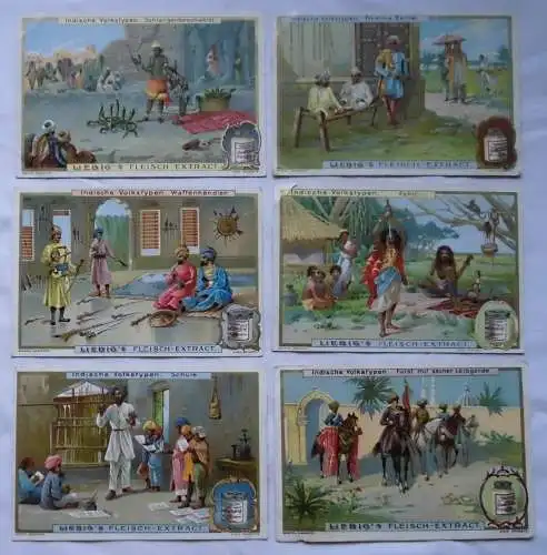 Liebigbilder Serie Nr. 502, Indische Volkstypen, komplett 1901 (L122664)